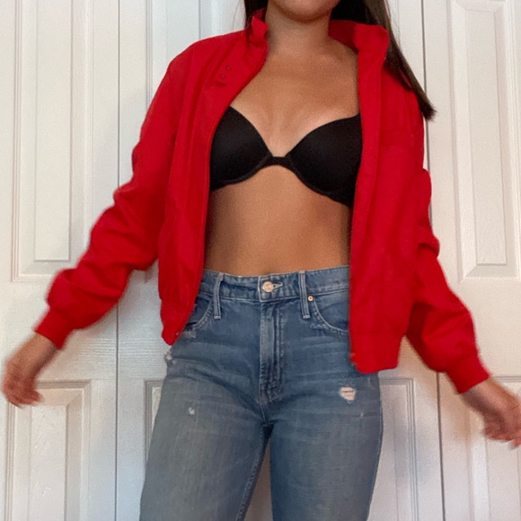 Red Bomber Jacket - Picture 2 of 4